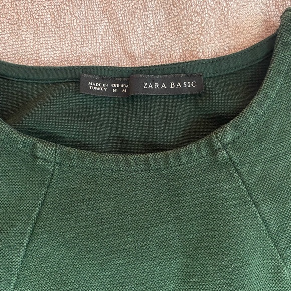 Women’s Zara T- shirt Medium Green - Picture 5 of 5